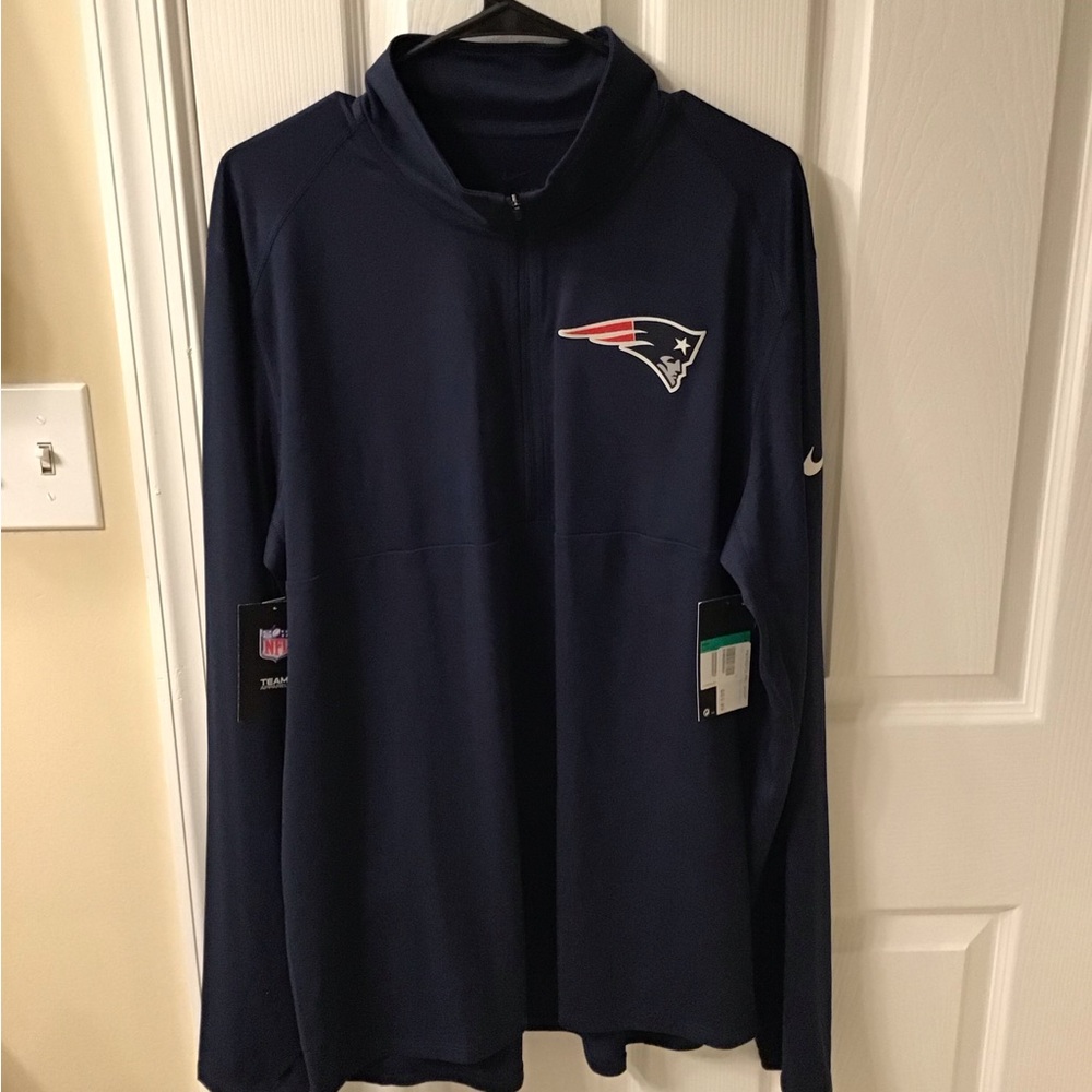 NWT Deadstock 2017 Nike Dri-Fit New England Patriots 1/2 Zip XL